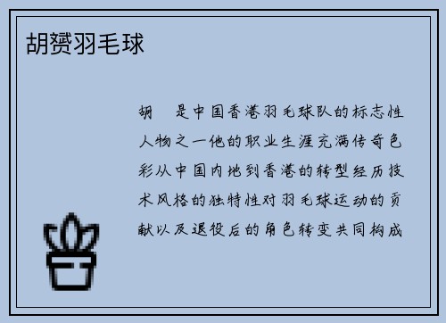 胡赟羽毛球